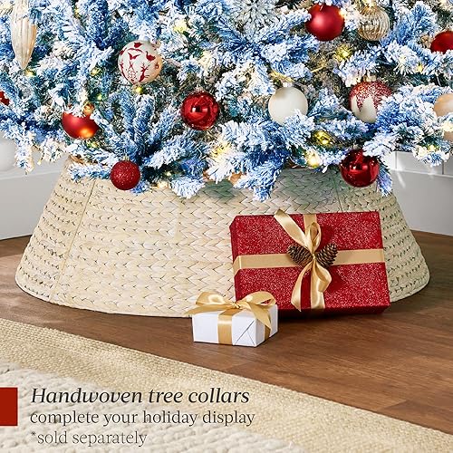 Miniatura 31 de Best Choice Products Árbol de Navidad rosa preiluminado de 6 pies, abeto completo con nieve artificial, decoración navideña con 250 luces, 928