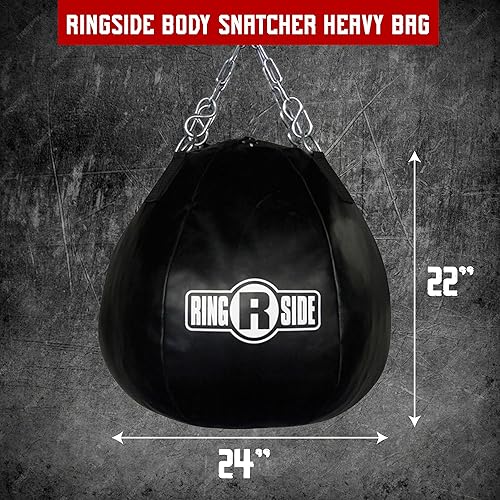 Miniatura 2 de Ringside Body Snatcher - Bolsa pesada, relleno suave, saco de boxeo de cuero sintético para boxeo, artes marciales mixtas, Muay Thai y más, incluye