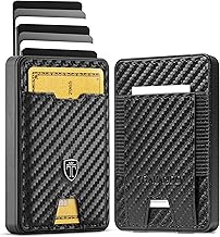 TRAVANDO Swype Slim Wallet for Men Metal RFID Blocking Mens Wallet Card Case (Carbon)