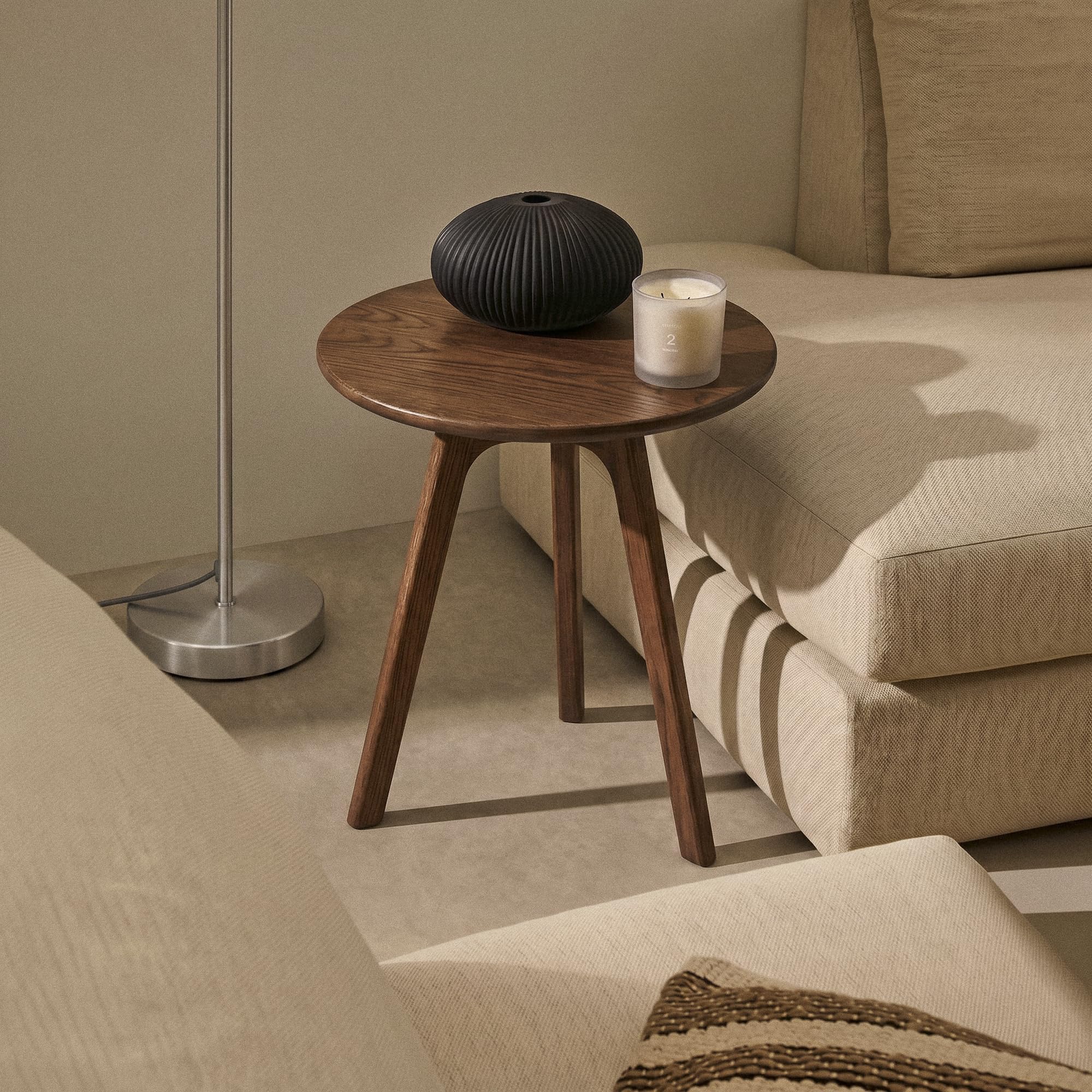 Amazon.com: Scandinavian Walnut End Table - Solid Wood Occasional
