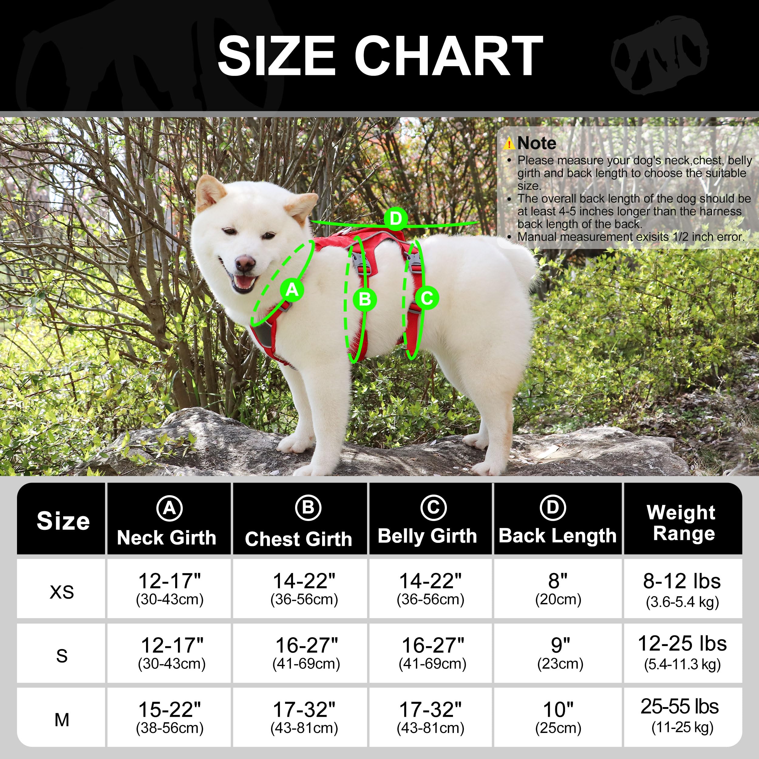 Arnés para perro a prueba de escapes, chaleco ligero de cuerpo completo para mascotas con asa de elevación y clip para correa, arnés reflectante ajustable para perro pequeño para pasear