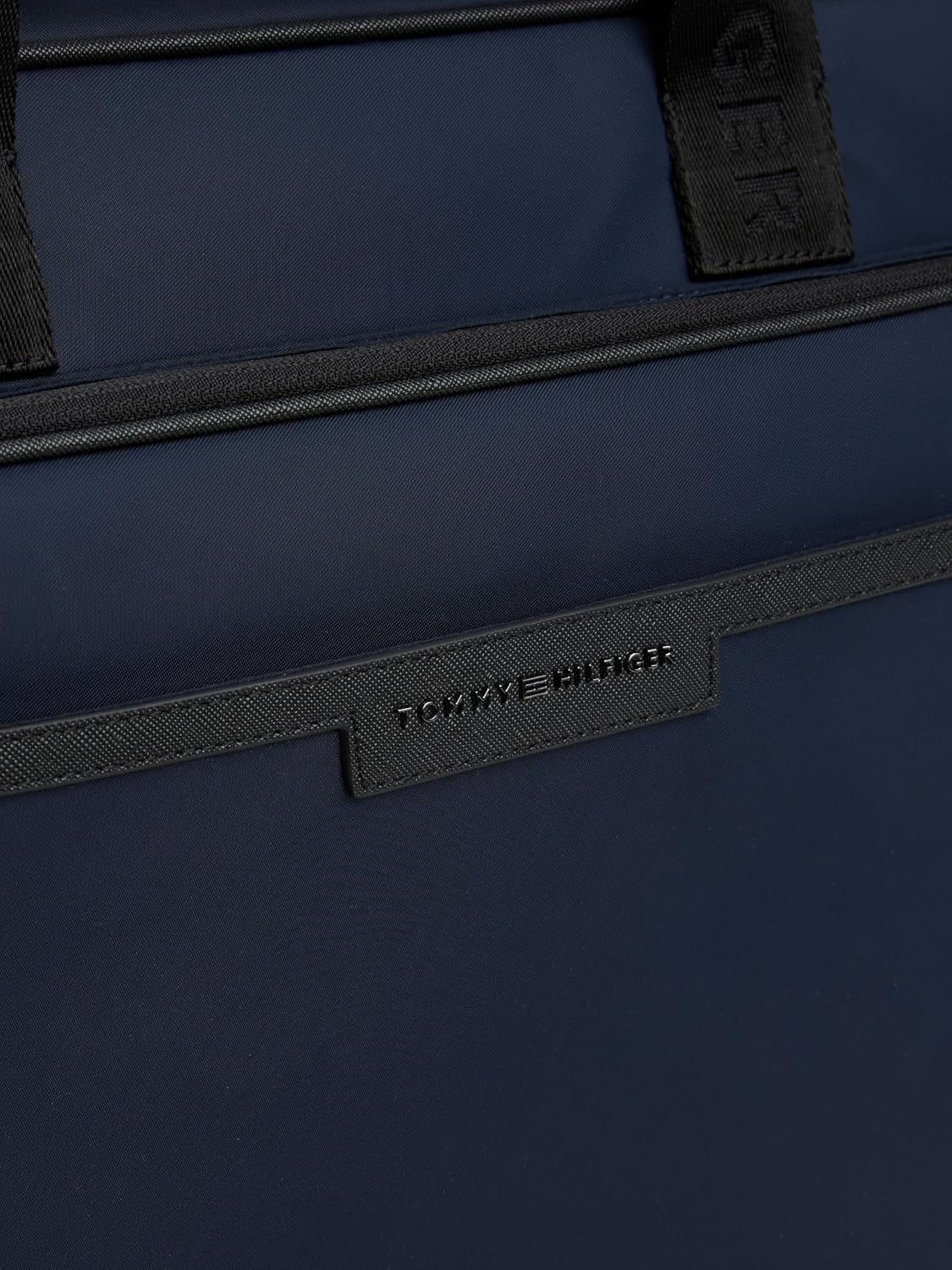 Tommy Hilfiger Men's Repreve Laptop Bag With Zipper and Adjustable Strap