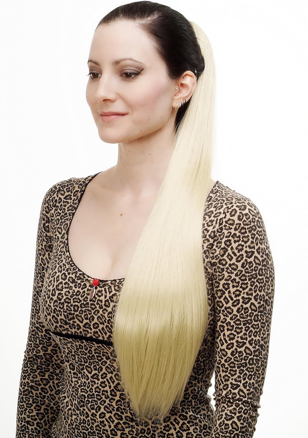 WIG ME UP - Hairpiece PONYTAIL with Claw Clamp/Clip extremely long straight & smooth bright blond T113-88E 70 cm - Image 5