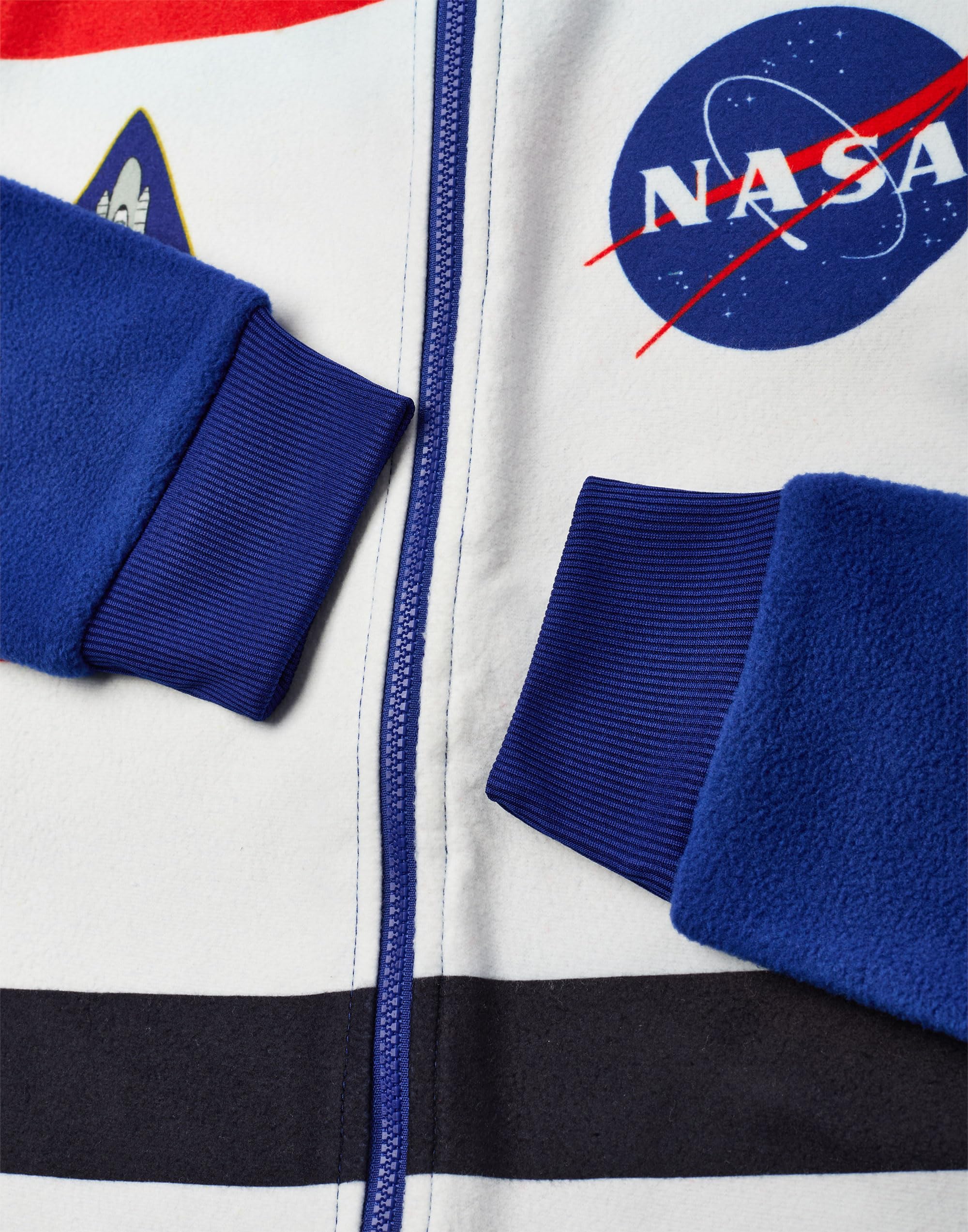 NASA Boys Onesie | Kids All in One Sleepsuit Pyjamas in Blue & White | Childrens Nightwear Zip Jumpsuit with American Space Logo | NASA Astronomy Bodysuit Loungewear Merchandise Gift