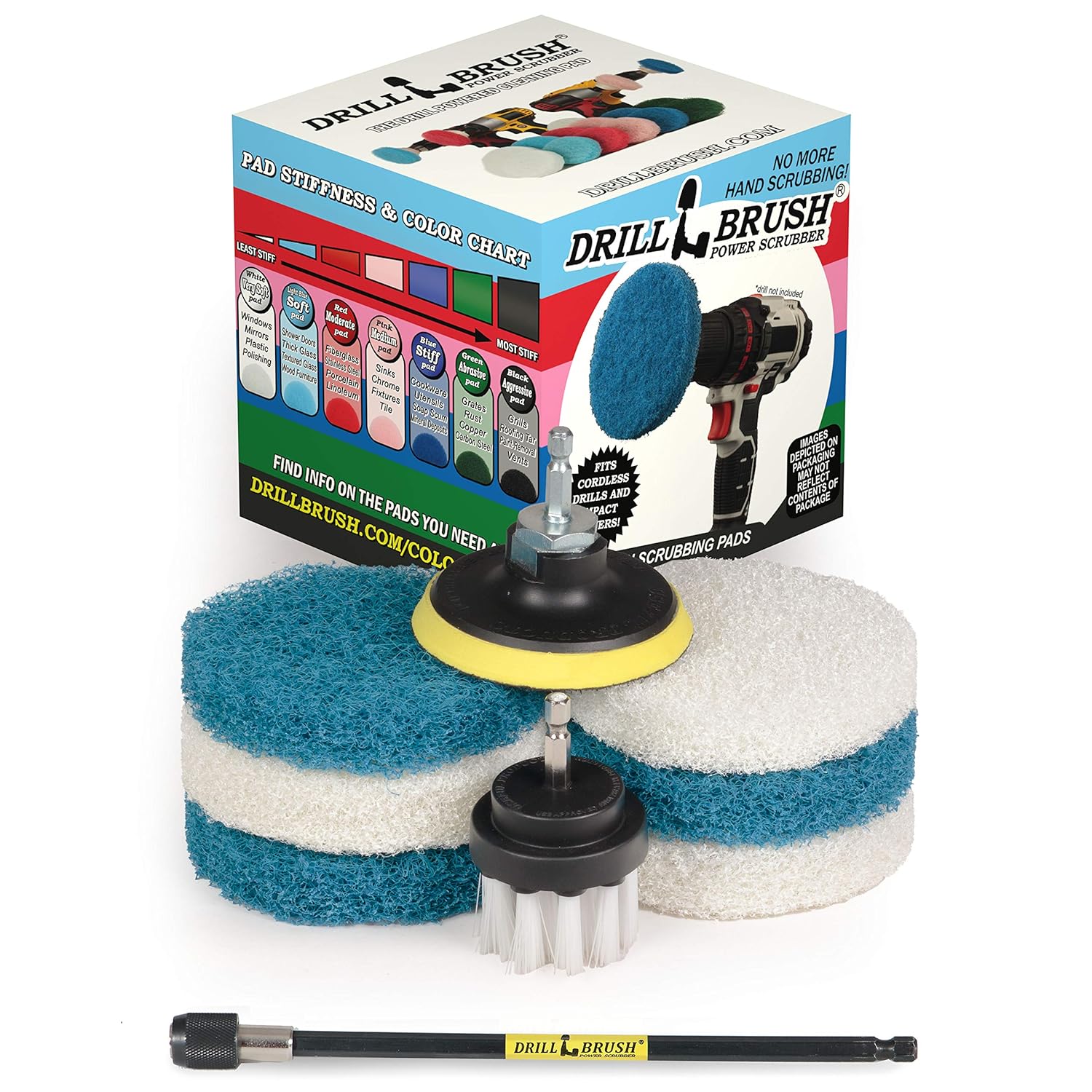 Cleaning Supplies - Drill Attachment - Drill Brush - Drill Power Scrubber Pads - Scrub Brush - Kitchen