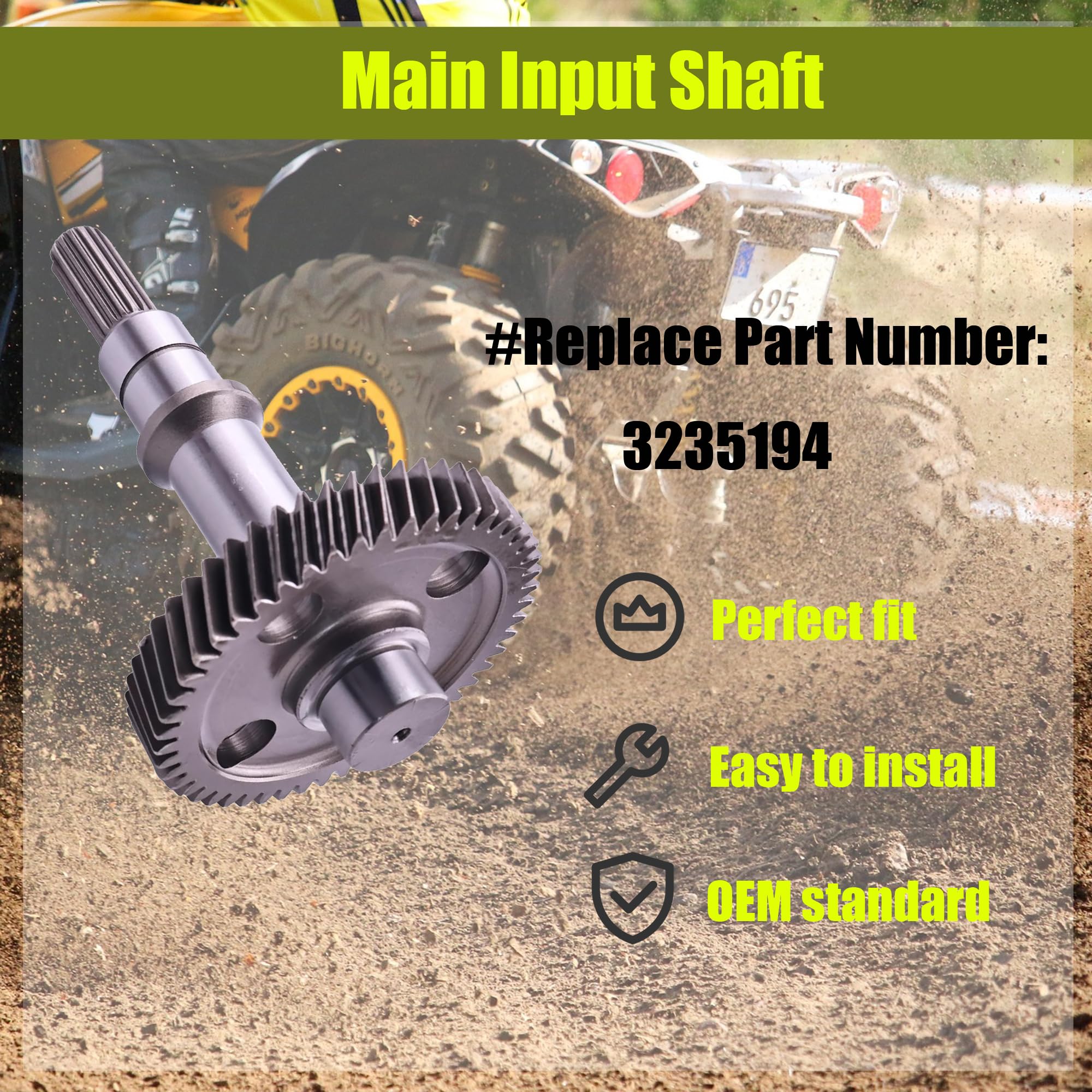 Amazon.com: Demfec Main Input Shaft Compatible with Polaris