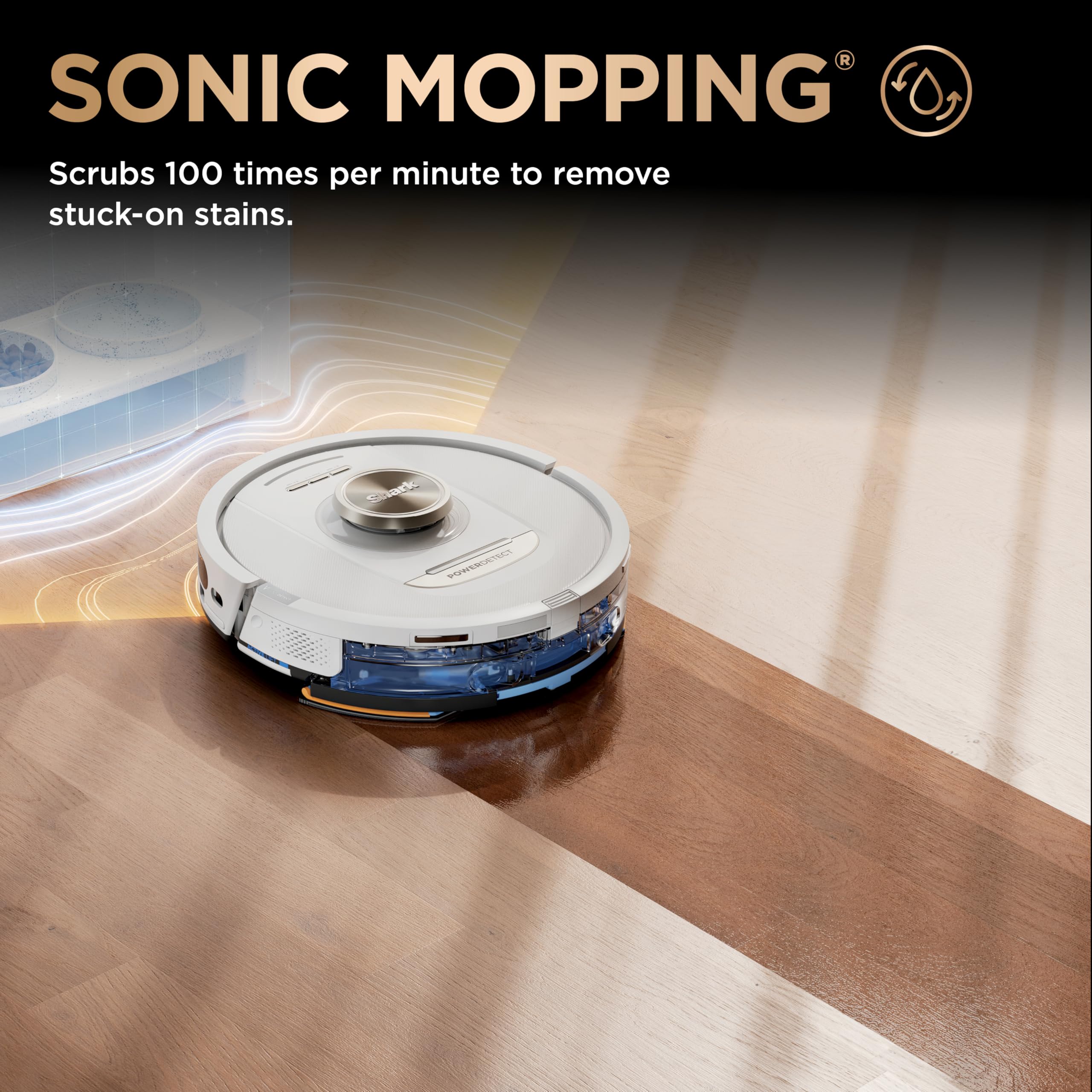 Shark PowerDetect | 2-in-1 Robot Vacuum & Mop for Carpets & Hard Floors | Powerful Suction & Mopping for Pet Hair | Self-Empty & Self-Clean NeverTouch Pro Base | 60-Day Capacity | | AV2800ZE: Wet+Dry & 60-Day Self-Refilling (2025)