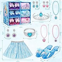 Vista 5 de Princess Dress Up Toys & Jewelry Boutique, Girls Role Play Gift for 3+ Year Old Girl Toddler B-Day Party Favors