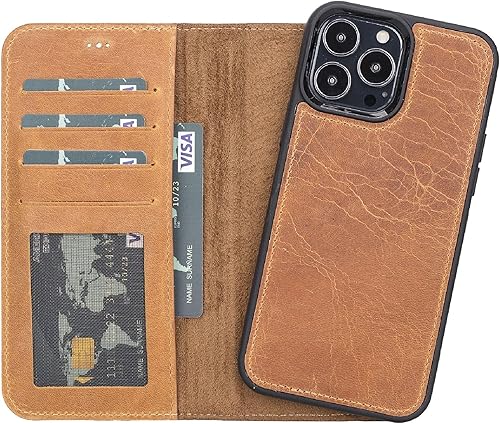 VENOULT Wallet Case Compatible With iPhone 14 Pro MAX / 15 Pro MAX for Man or Women, 15 Pro / 15 Plus / 14 Pro MAX All Others, 4 Card Holder,
