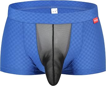Mens Solid Low Waist Boxer Briefs Ultra Soft Breathable Elephant Nose Underwear