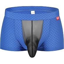 Men's Solid Low Waist Boxer Briefs Ultra Soft Breathable Elephant Nose Underwear