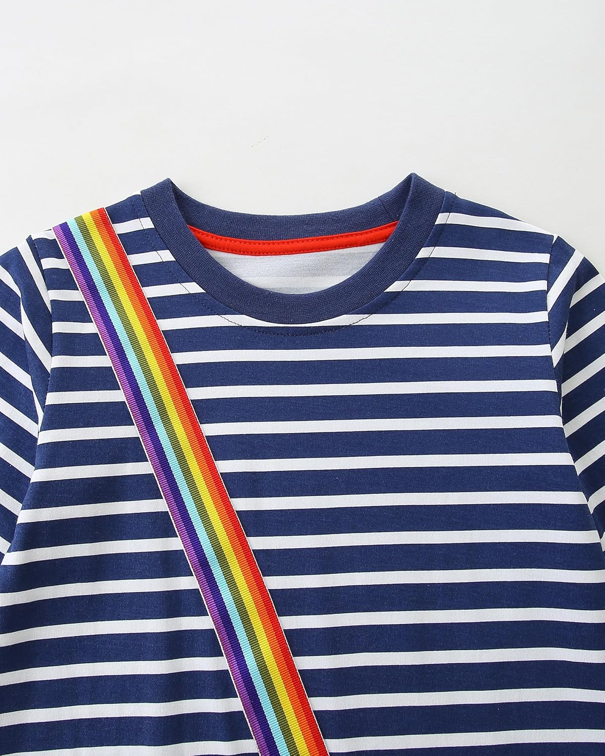 HILEELANG Toddler Girl Long Sleeve Dress Cotton Casual Jersey Shirt Playwear Applique Dress - Image 5