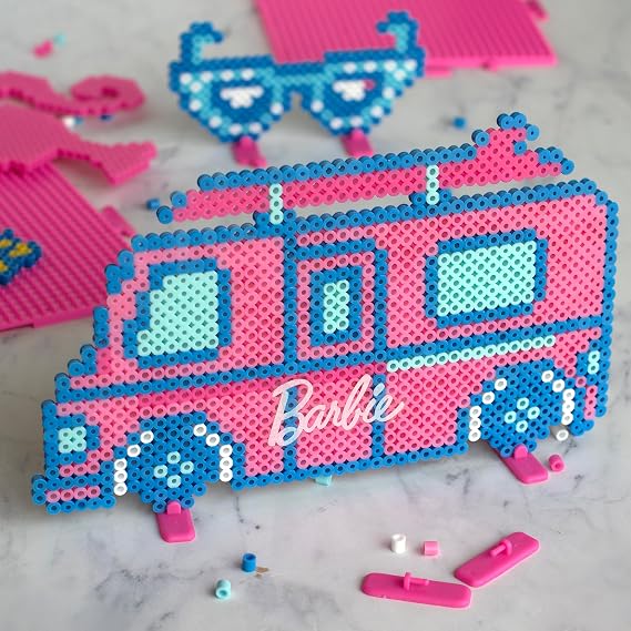 Perler 80-57199 Mattel Barbie Fused Bead Deluxe Activity Kit, 9 Unique Patterns, Multicolor, 4011 Pieces
