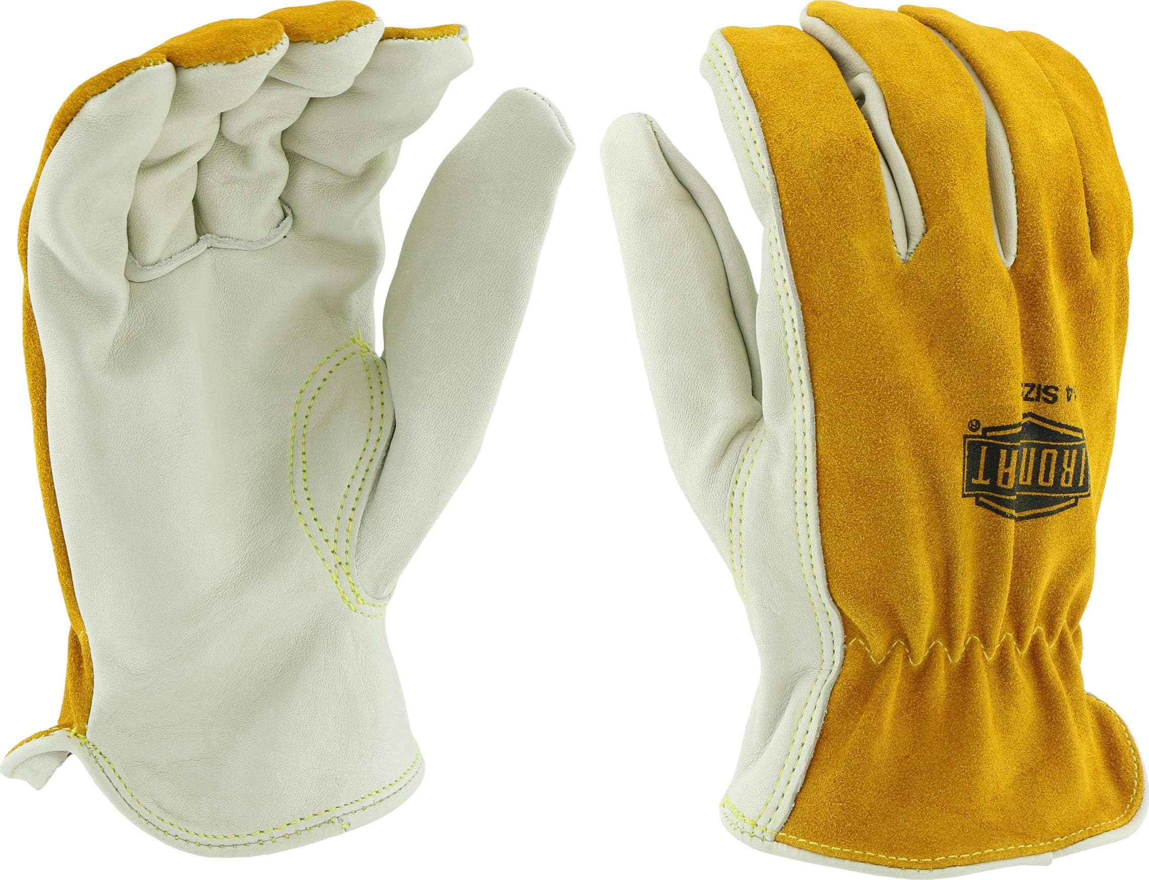 IRONCAT 9414 Premium Grain/Split Cowhide Leather Driver Work Gloves X-Large 9414/XL 1