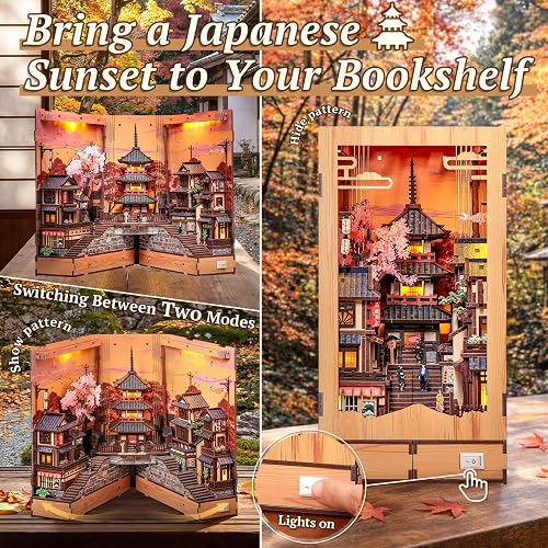 Fsolis Prenota Nook Kit-Twilight Sakura Path,Miniature Giapponese - 3