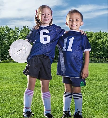 Miniatura 7 de Barocity Iridescent Soccer Balls Set of 4  Official Match Ball with Reflective Hex Pattern, Sport Soccer Balls for Indoor and Outdoor Training and