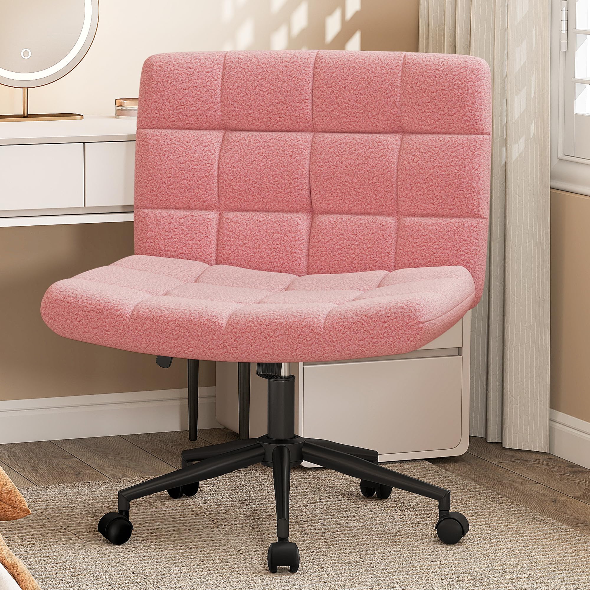 Amazon.com: Furnimart Swivel Criss Cross Legged Chair with Wheels