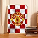 Livin'luxe Manchester United FC Wall Art | Red & White Checkerboard Painting with Iconic Club Crest | Premium Framed Football Decor (13 x 19 Inch) MG01-551 gallery image