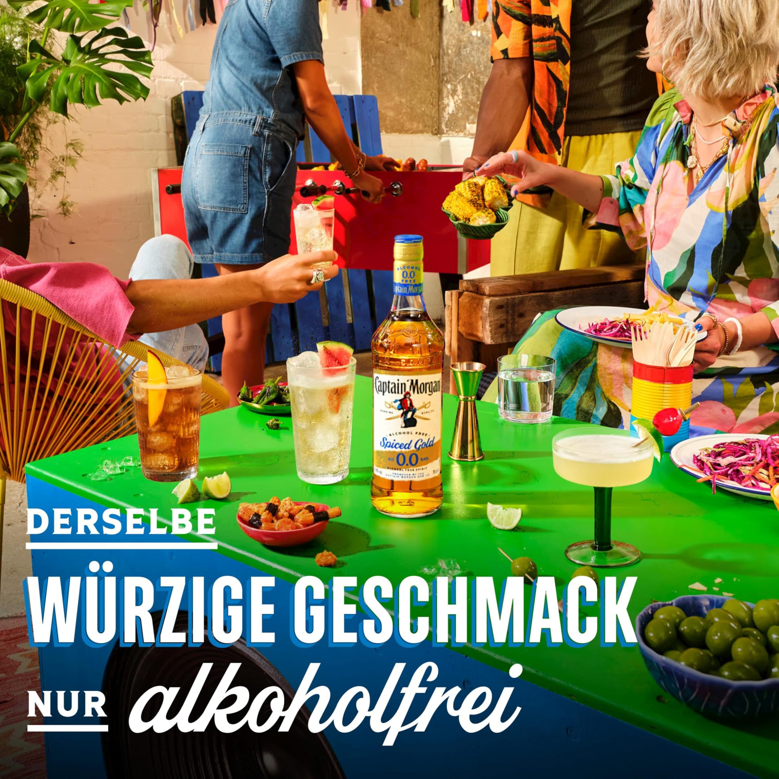 Captain Morgan Spiced Gold 0.0%| Alkoholfrei|fein würzig | karibisches Flair | Rum Alternative für alkoholfreie Drinks & Cocktails |700ml (Packung mit 6)