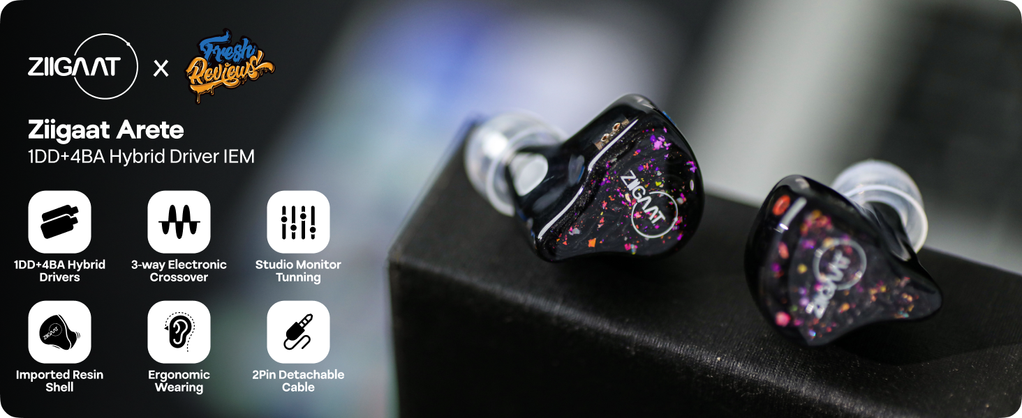 Amazon.com: Linsoul ZiiGaat x Fresh Reviews Arete in Ear Monitor
