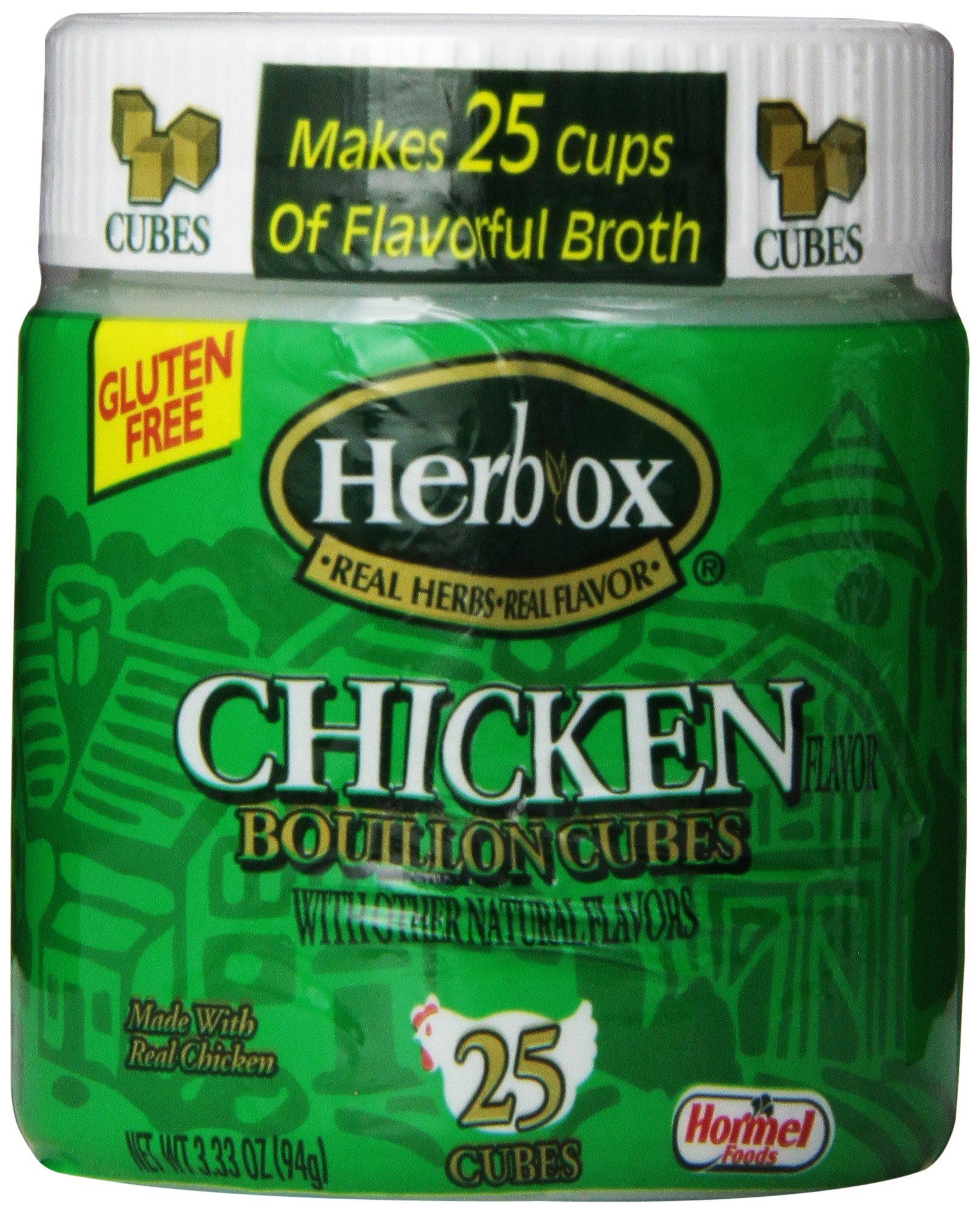 Amazon.com : Herbox Bouillon Cubes Chicken 25 cubes, 3.33-Ounce (Pack ...