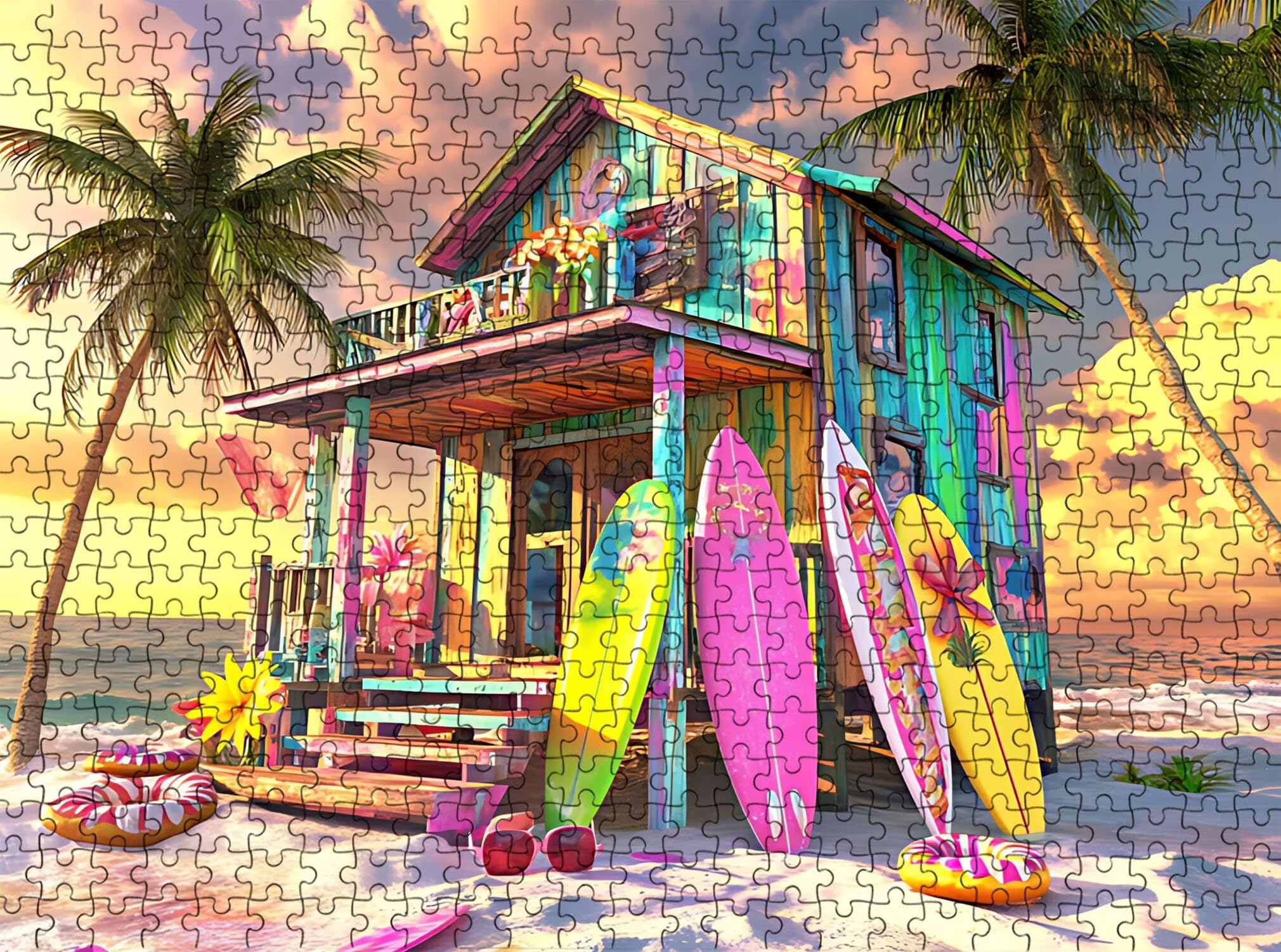 Playa navegar Puzzle de 1500 Piezas, Juego de Mesa Familiar de Madera - Rompecabezas Adultos para Toda La Familia, Rompecabezas Educativo DIY y Antiestrés - con Mapa de Referencia, 87 x 57 cm f0-260