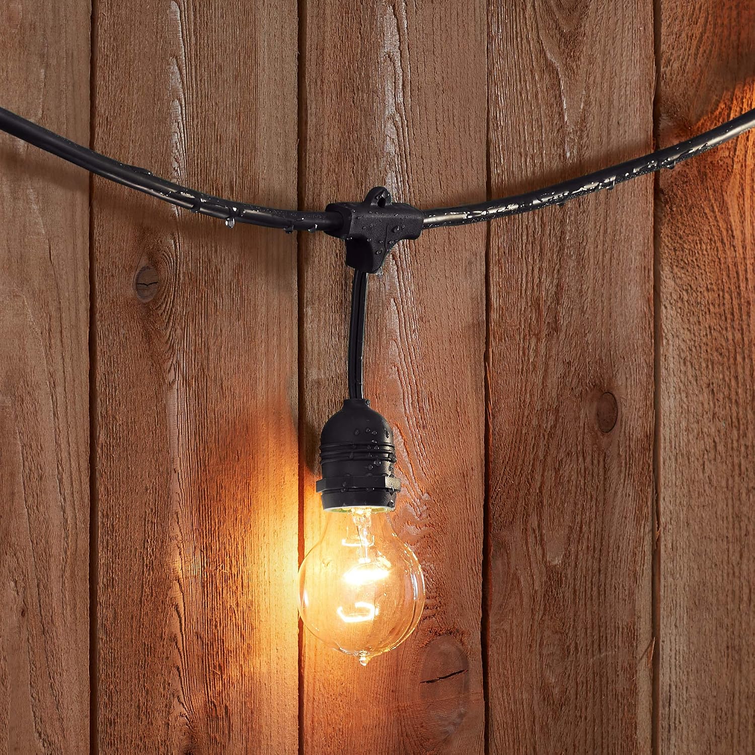 🔥 Flash Sale Amazon Basics Outdoor Patio String Lights, S14 Bulb, 48 Feet, White Top Brands Amazon Basics Outdoor Patio String Lights, S14 Bulb, 48 Feet, White