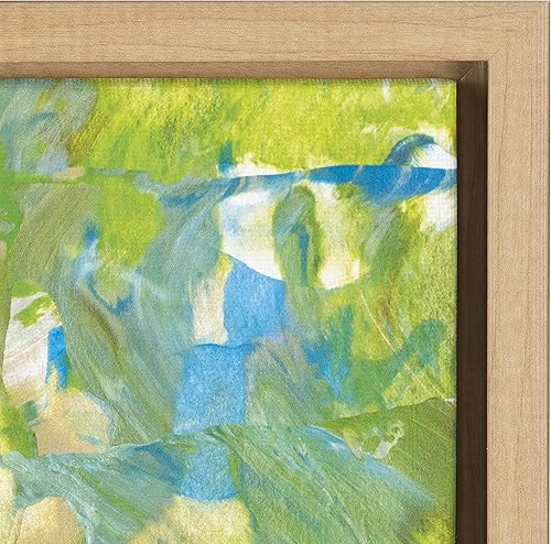 Miniatura 8 de Kate and Laurel Mentoring Positives, lienzo enmarcado de mango de Sylvie para pared, 22 x 22 pulgadas, natural, arte abstracto decorativo para pared