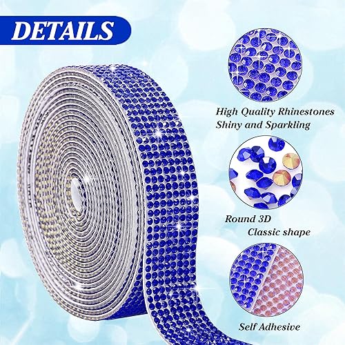 Miniatura 44 de Tiras autoadhesivas de diamantes de imitación de cristal para manualidades con diamantes de imitación de 0.079 pulgadas (0.079 in) para Champán