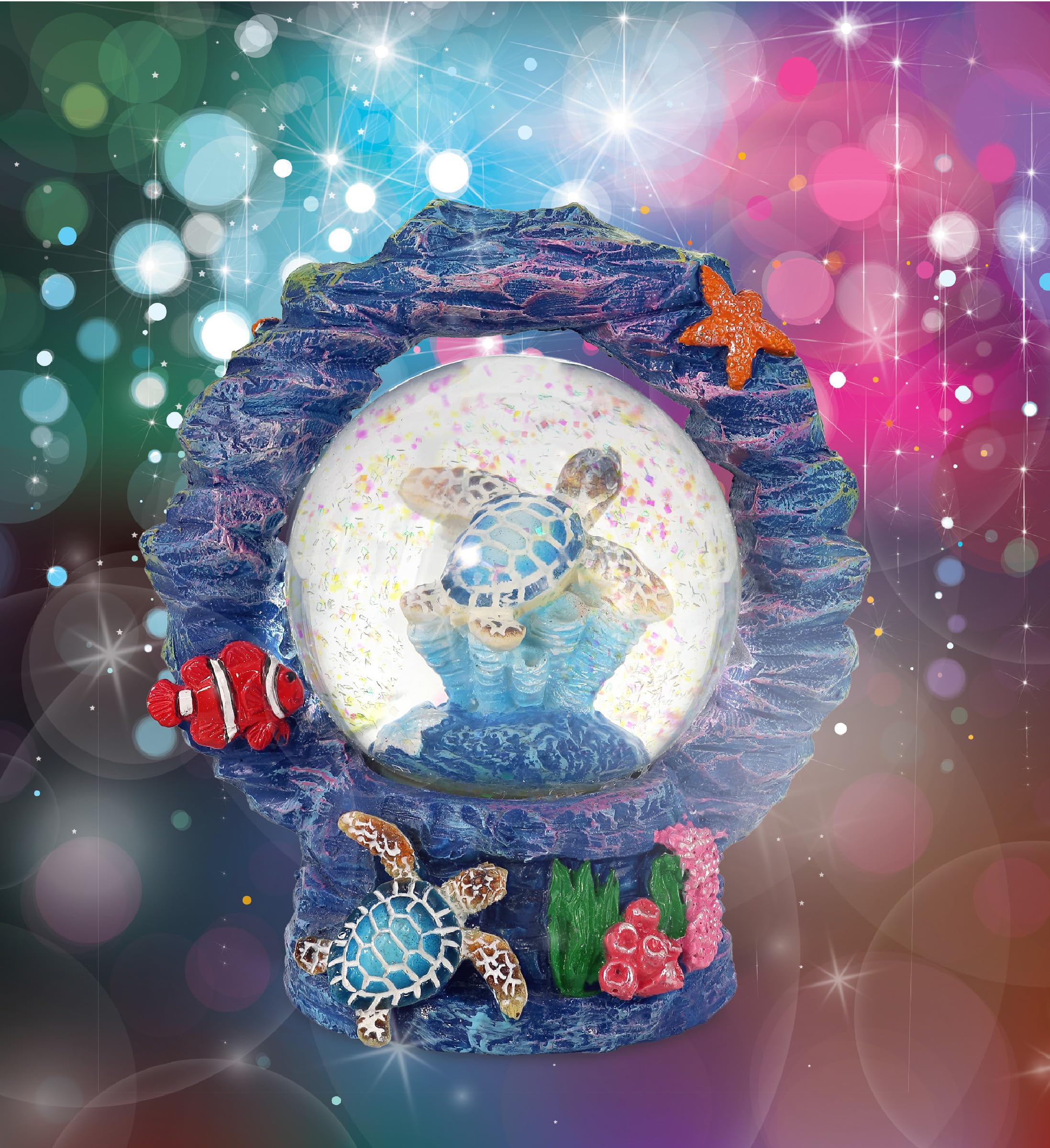 Amazon.com: CoTa Global Sea Turtle Coral Snow Globe Decor