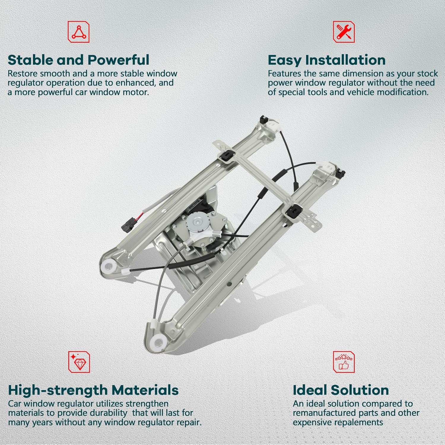 FINDAUTO Power Window Regulator Front Right Passenger Side fit for 2004-2008 2010 2011 for Mitsubishi Endeavor 741-078 Window Regulator and Motor Assembly with Motor