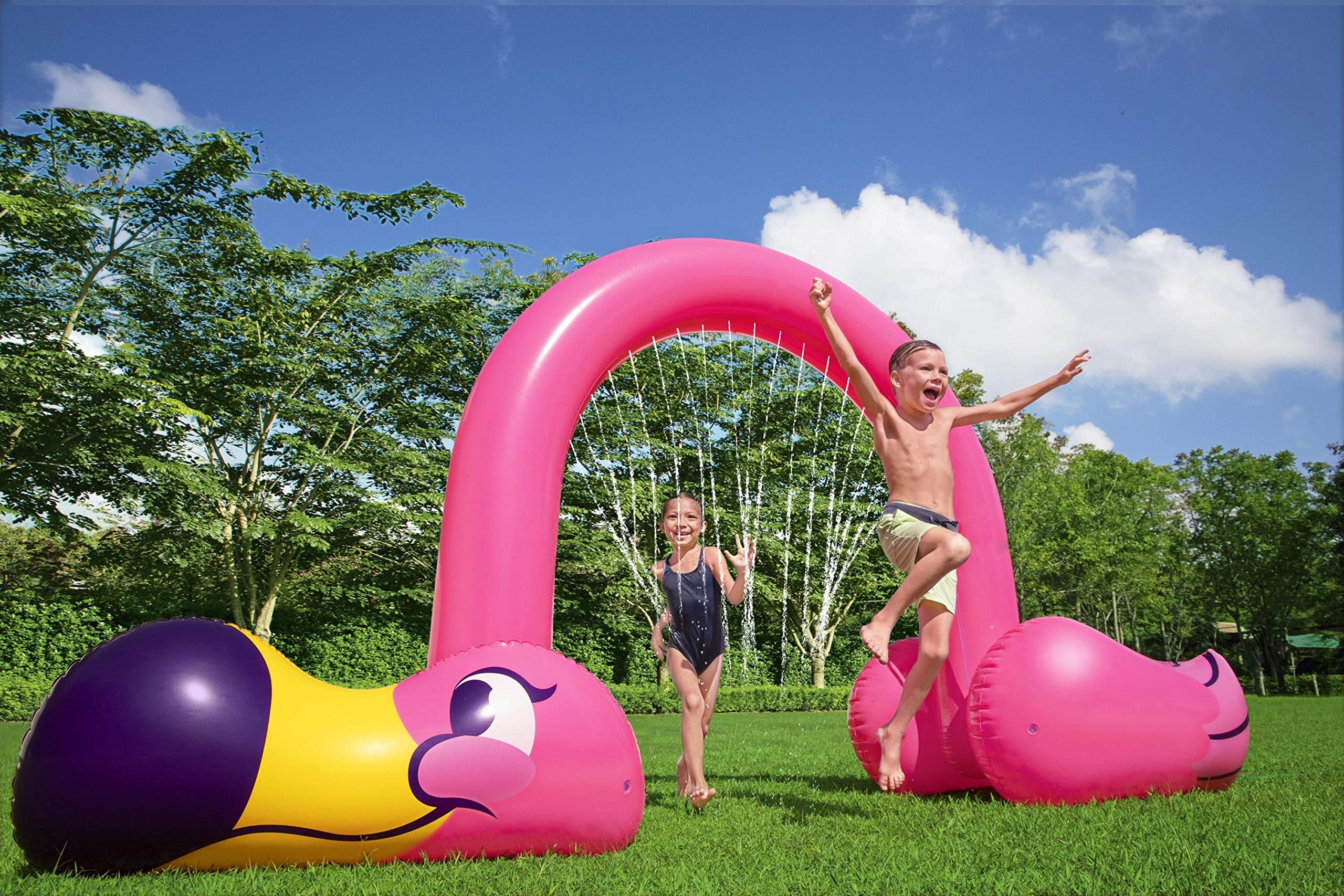 Bestway 1052382Xxx21 11'2" X 43" X 6'4"/3.40M X 1.10M X 1.93M Jumbo Flamingo Sprinkler