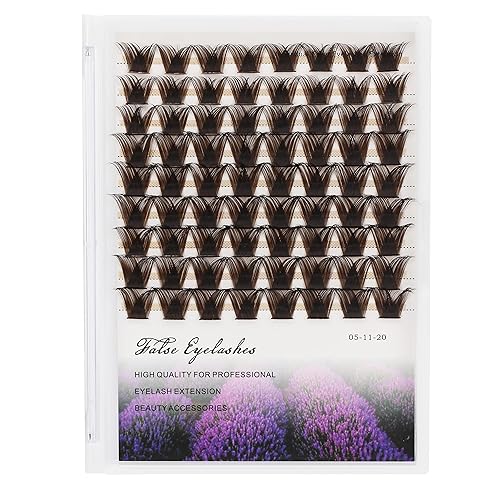 Miniatura 1 de Dedila 96 racimos de maquillaje pestañas postizas individuales de color marrón pestañas de ojos para el hogar rizo D extensiones de pestañas de