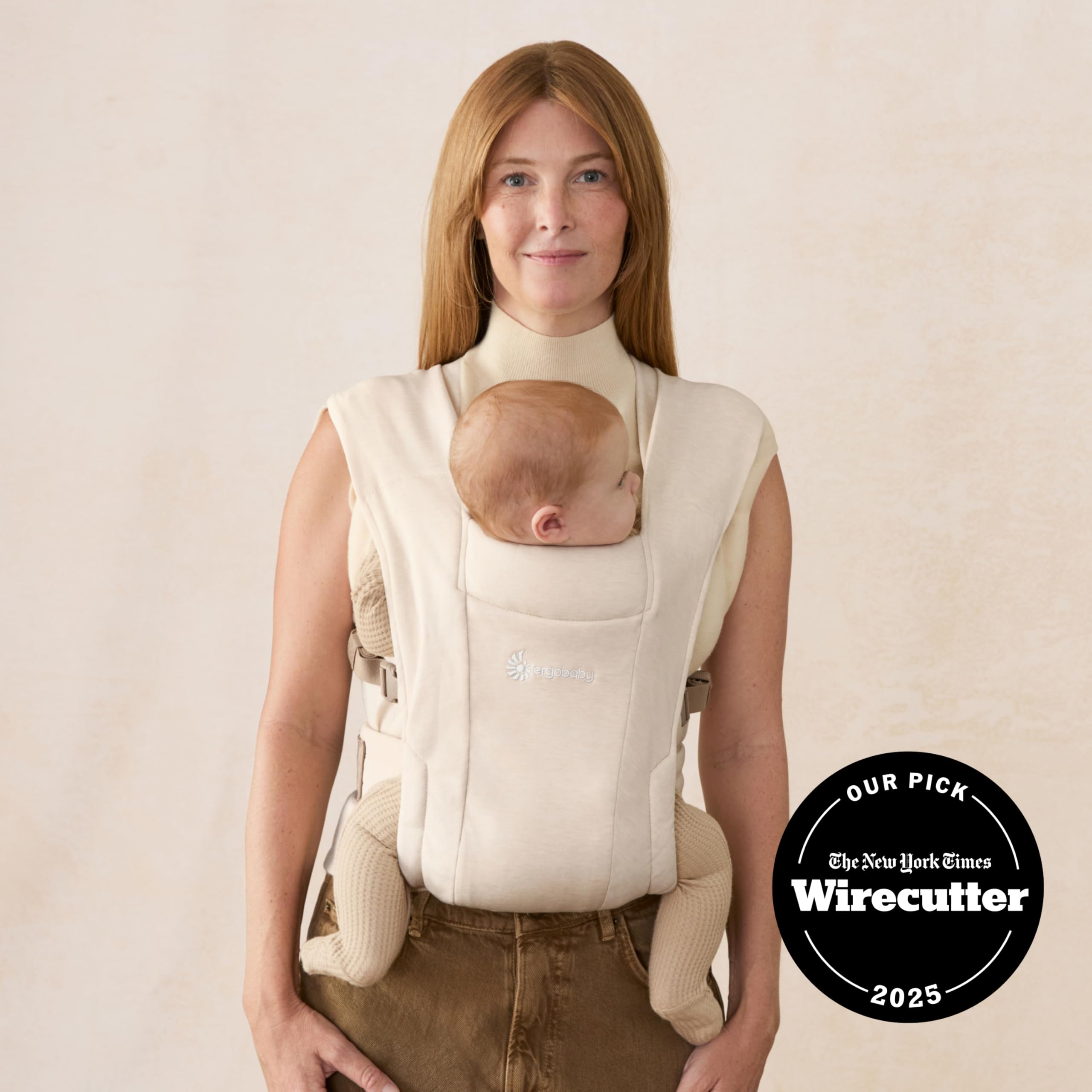 Ergobaby Embrace Porte Bebe Nouveau-ne Physiologique et Ergonomique Extremement Doux, Cream
