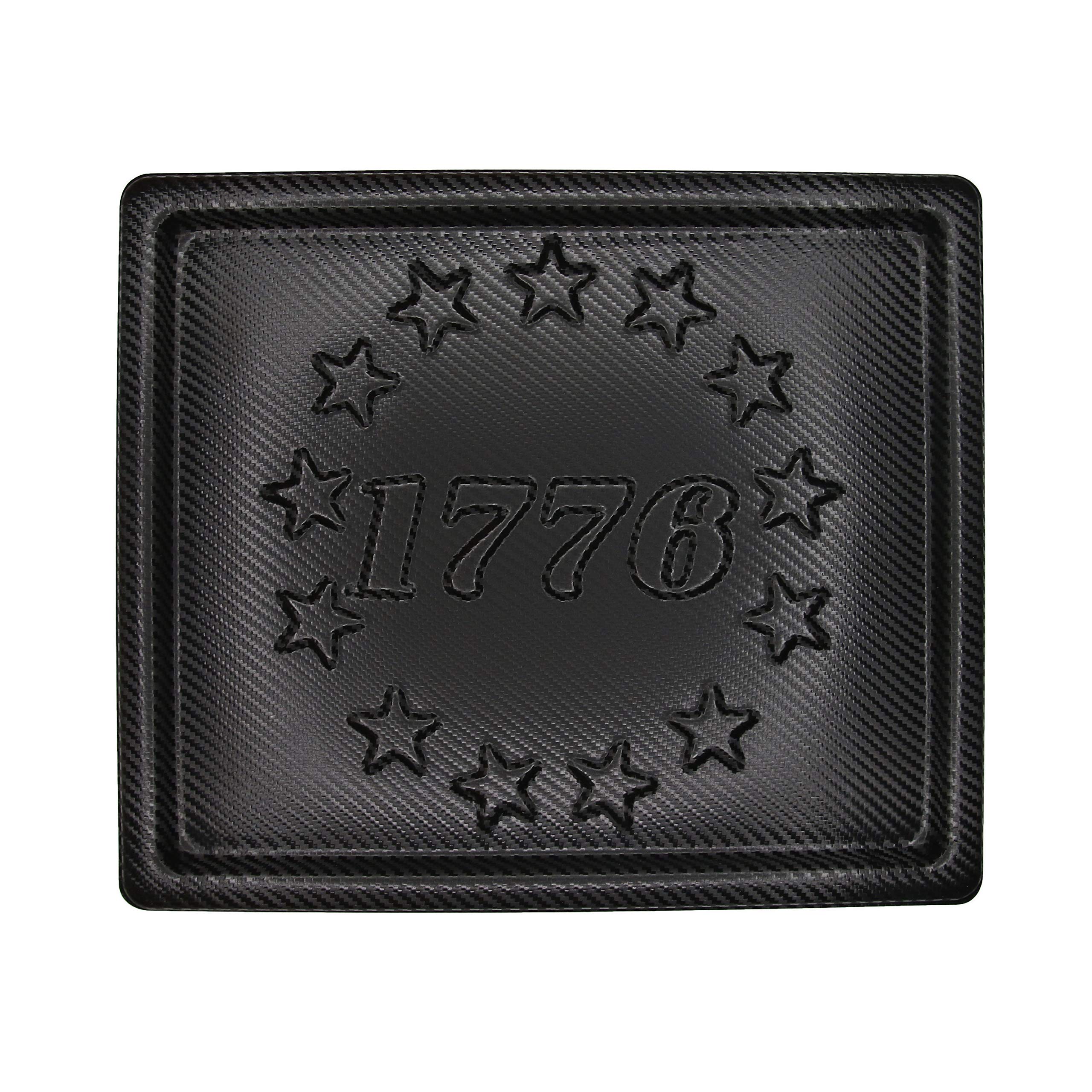 We The People Holsters - Betsy Ross Flag Patriotic EDC Kydex Dump Tray - Valet Tray for Men - EDC Organizer and Catch-All for Everyday Carry - Keys - Change - Phone (Carbon Fiber)