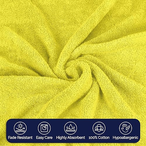 Miniatura 8 de Elegant Comfort Juego de 6 toallas de algodón de alta calidad, incluye 2 toallas faciales, 2 toallas de mano y 2 toallas de baño, 100% algodón