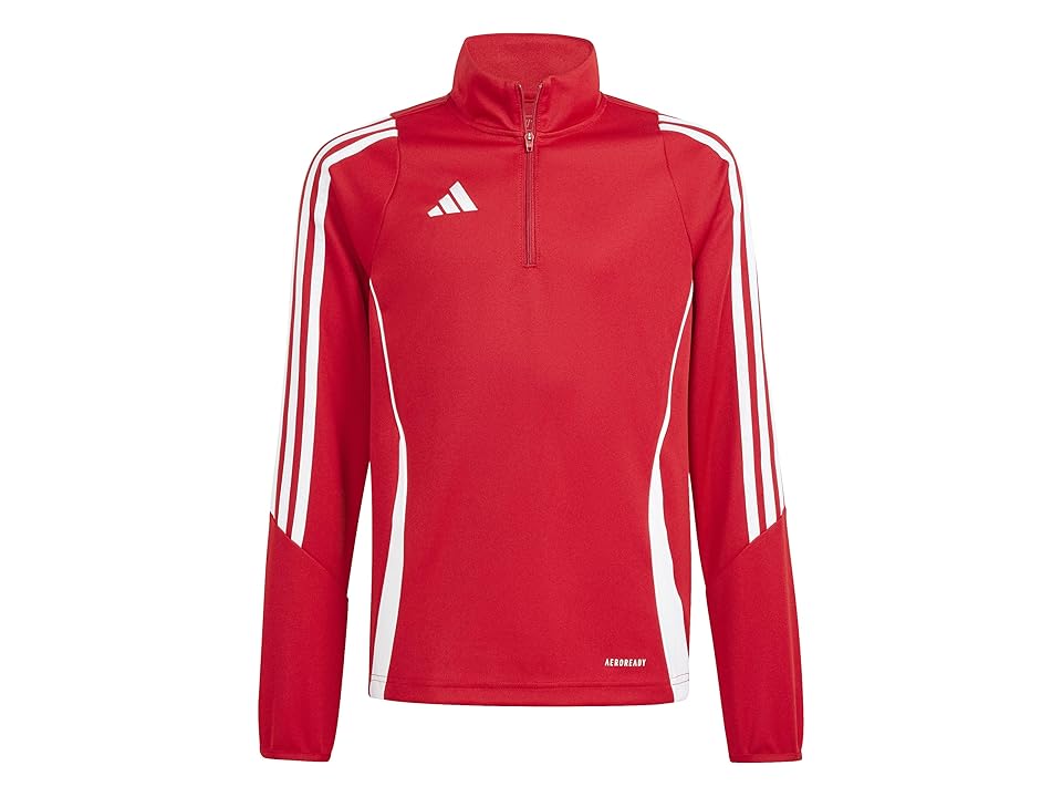 adidas Kids Tiro24 Training Top (Little Kids/Big Kids) (Team Power Red/White) Kid's Clothing INTERNATIONAL SHIPPING