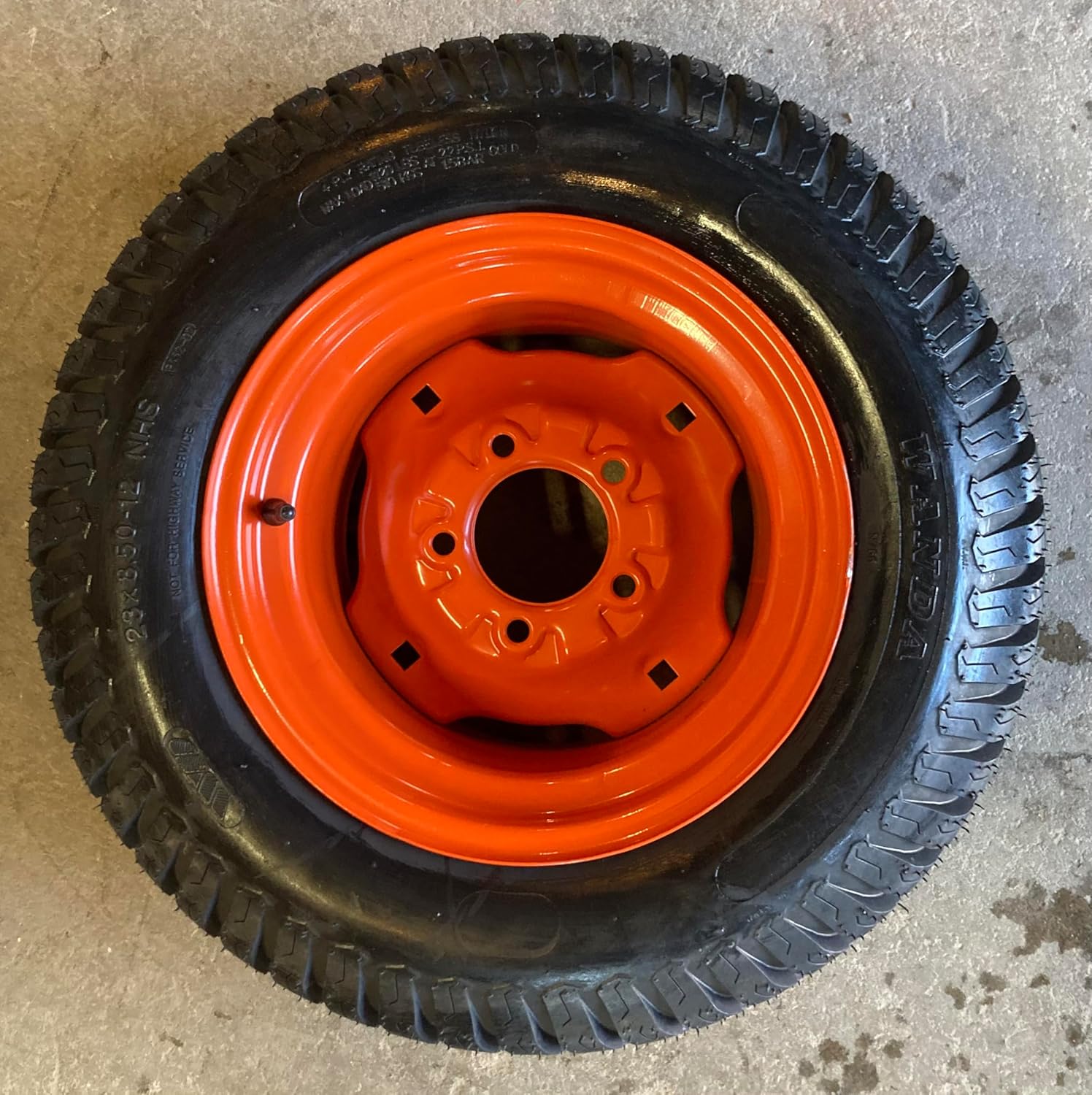 (1) Galaxy Tires 23X8.50-12 Turf Skid Steer Tire on Wheel/Rim (5 lug) for Bobcat 440, 453, 463 & S70-23X8.50-12 (9/16 INCH LUGS)