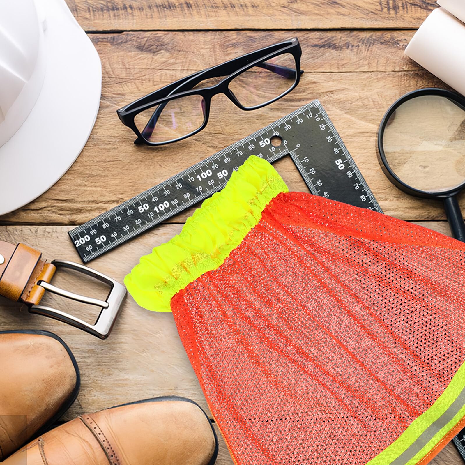 OSALADI 10stücke Nackenschutz Für Schutzhelme Bauhelme Für Herren Sonnenschutz Mit Reflektorstreifen Uv-Schutz Helmverlängerung Bauhelmüberzug Nackenabdeckung Für Helme Helmschutz