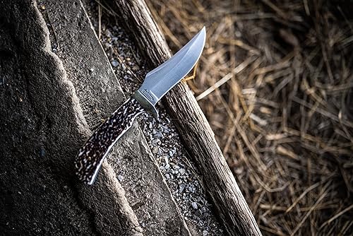 Miniatura 6 de Uncle Henry Staglon 8.5 pulgadas alto carbono SS cuchillo de hoja fija con una hoja de 4.25 pulgadas y mango de Staglon para supervivencia al aire