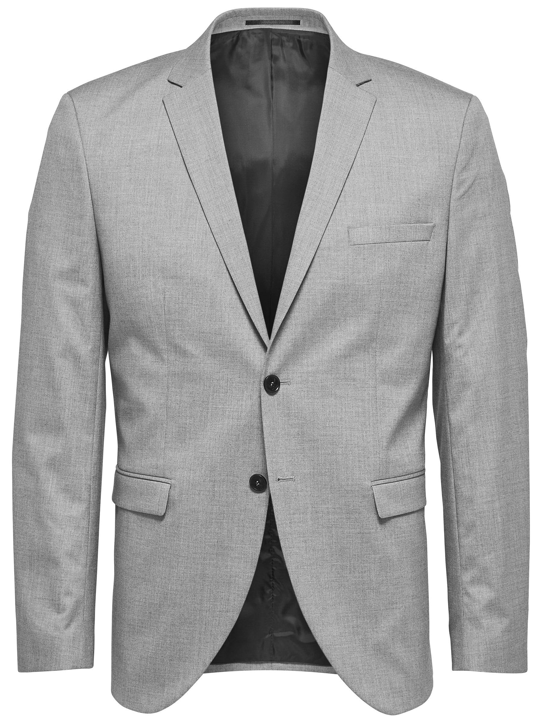 SELECTED HOMME marynarka garniturowa Mężczyźni Shdnewone-mylologan1 Light Grey Blz Noos