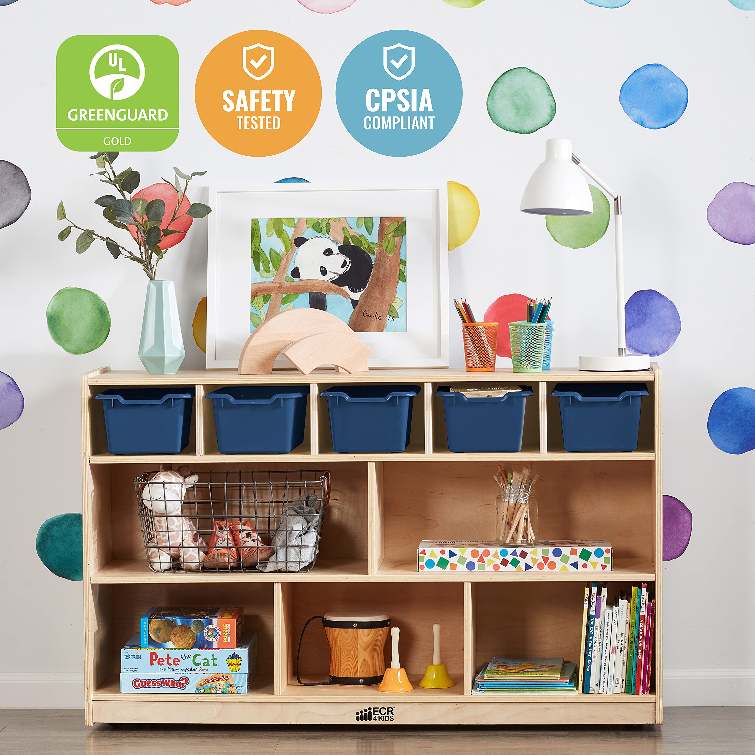 ECR4Kids ScoopFront Storage Bins, EasytoGrip Design for Classroom