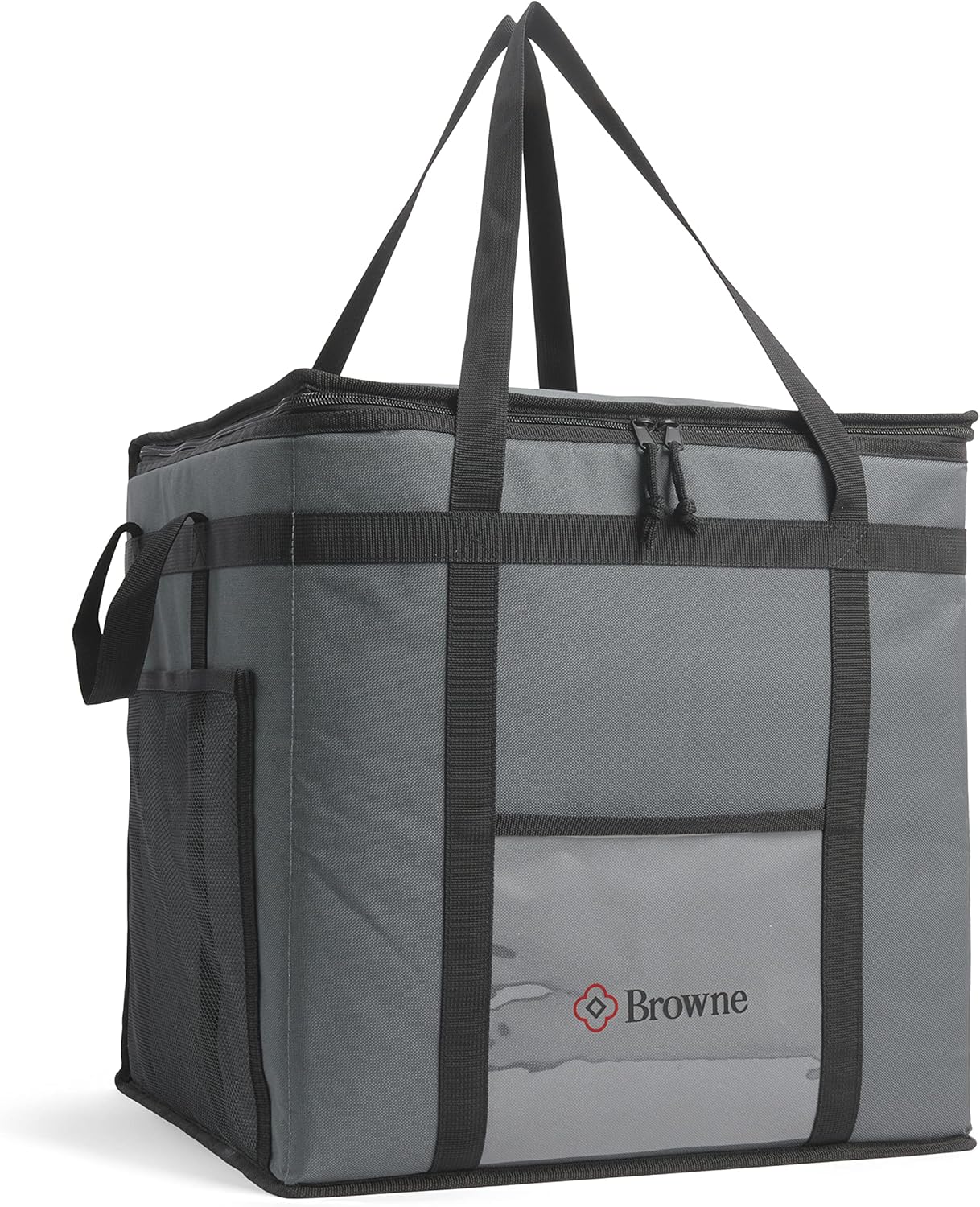 Browne Foodservice Insulated Delivery Bag 23" x 15" x 14", 600D Polyester, 2-Pack