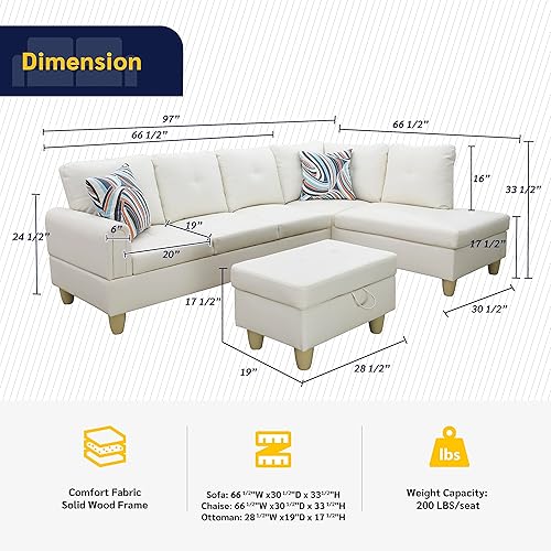 Miniatura 2 de Bendigo - Sofá seccional orientado hacia la derecha con otomana