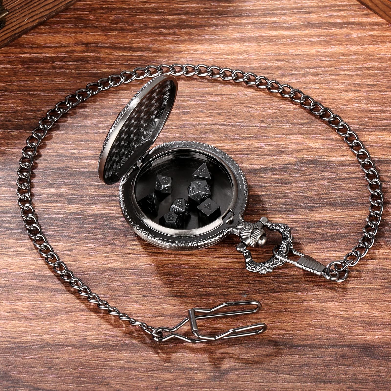 Tour à Dés Magnétique En Bois Tapeera – Plateau De Lancer Pour D&D, 15 Cm De Hauteur, Avec Sac De Rangement