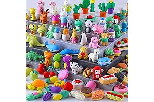 100 Animal Erasers for Kids Bulk, Puzzle Eraser Classroom Pack