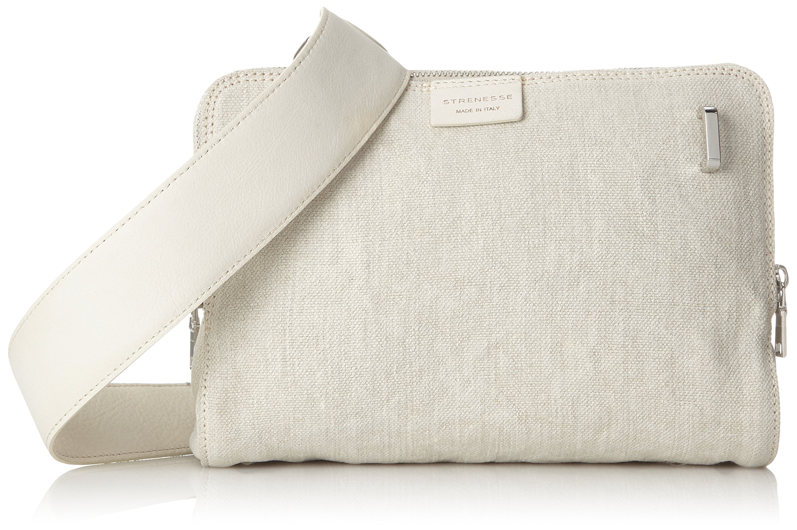 Strenesse Bag Kara Linen, Women’s Clutch, Off-White (Offwhite), 7x20x25 cm (B x H x T)