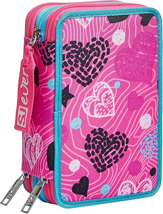 SJ Gang Astuccio 3 Scomparti, Ever, Rosa, Completo di Matite, Penne,  Pennarelli… : Amazon.it: Cancelleria e prodotti per ufficio
