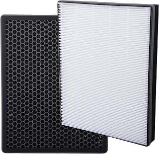 KEEPOW - Juego de 2 filtros de repuesto para purificador de aire Philips AC4012/10, HEPA y filtro de carbón activo Philips AC4123/10 y AC4124/10 1+1