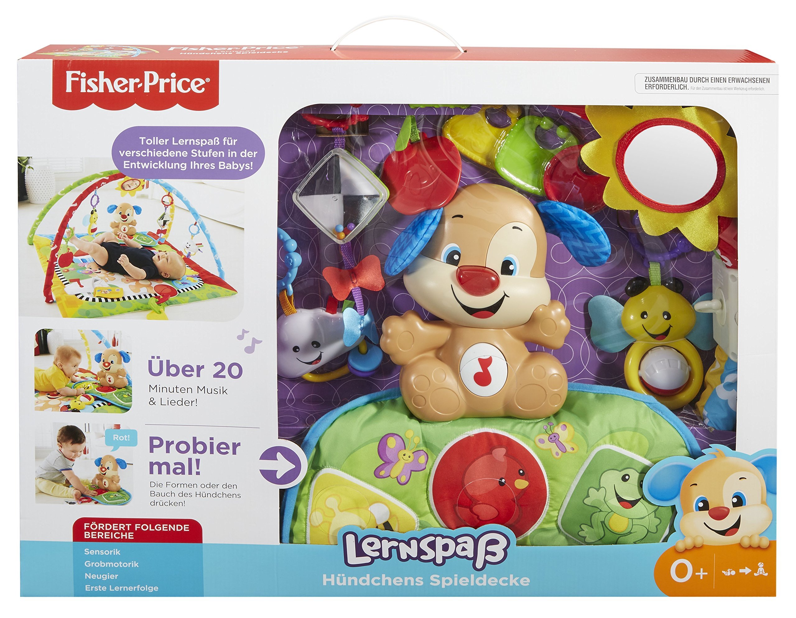 Mattel Fisher-Price FBD45 Lernspaß Hündchens Spieldecke, mehrfarbig